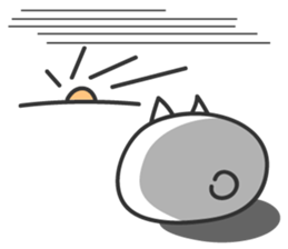 big ball cat sticker #7282743