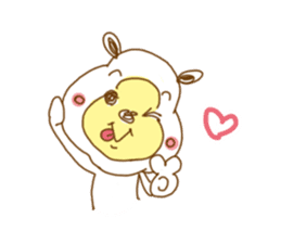 Cuddly white bear. Taiwanese. Chinese. 2 sticker #7282922