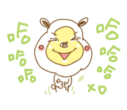Cuddly white bear. Taiwanese. Chinese. 2 sticker #7282927