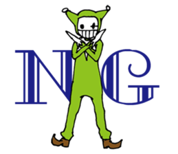 Expressionless clown emotions sticker #7282984