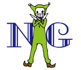 Expressionless clown emotions sticker #7282984