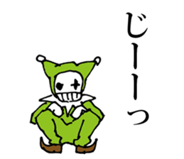 Expressionless clown emotions sticker #7282991