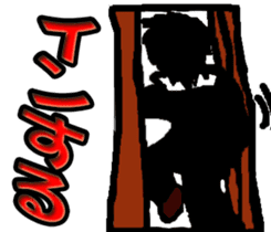 Black glasses guy Salaryman gal Language sticker #7283363