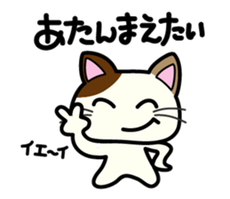 Miytan,Kumamoto valve of a calico cat sticker #7284002