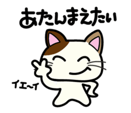 Miytan,Kumamoto valve of a calico cat sticker #7284002