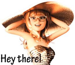 The Gorgeous Girl with the Golden Hat sticker #7284856