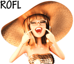 The Gorgeous Girl with the Golden Hat sticker #7284859