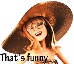 The Gorgeous Girl with the Golden Hat sticker #7284860