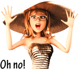 The Gorgeous Girl with the Golden Hat sticker #7284863