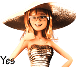 The Gorgeous Girl with the Golden Hat sticker #7284865