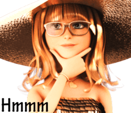 The Gorgeous Girl with the Golden Hat sticker #7284866