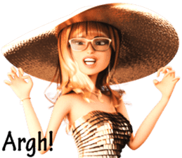 The Gorgeous Girl with the Golden Hat sticker #7284867