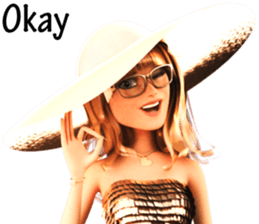 The Gorgeous Girl with the Golden Hat sticker #7284870