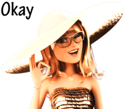 The Gorgeous Girl with the Golden Hat sticker #7284870