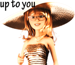 The Gorgeous Girl with the Golden Hat sticker #7284871