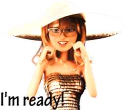 The Gorgeous Girl with the Golden Hat sticker #7284873