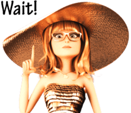 The Gorgeous Girl with the Golden Hat sticker #7284874