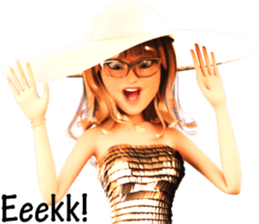 The Gorgeous Girl with the Golden Hat sticker #7284876