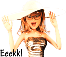 The Gorgeous Girl with the Golden Hat sticker #7284876