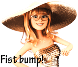 The Gorgeous Girl with the Golden Hat sticker #7284879