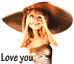 The Gorgeous Girl with the Golden Hat sticker #7284880