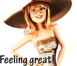 The Gorgeous Girl with the Golden Hat sticker #7284884