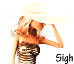 The Gorgeous Girl with the Golden Hat sticker #7284885