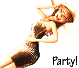 The Gorgeous Girl with the Golden Hat sticker #7284887