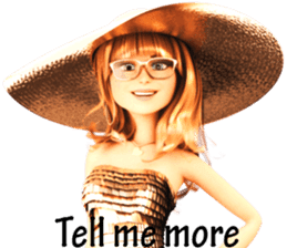 The Gorgeous Girl with the Golden Hat sticker #7284889