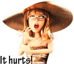 The Gorgeous Girl with the Golden Hat sticker #7284892