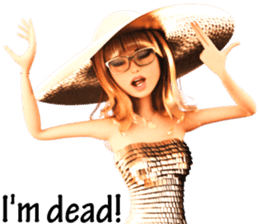 The Gorgeous Girl with the Golden Hat sticker #7284895