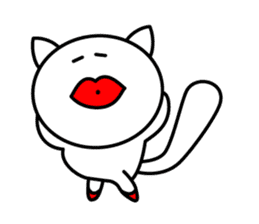 White cat Whitey 2. -English ver.- sticker #7285161