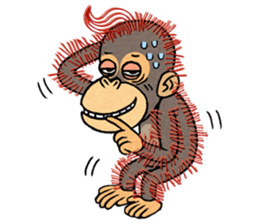 My friend kid orangutan 2 sticker #7285540