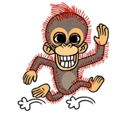 My friend kid orangutan 2 sticker #7285541