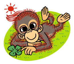 My friend kid orangutan 2 sticker #7285544