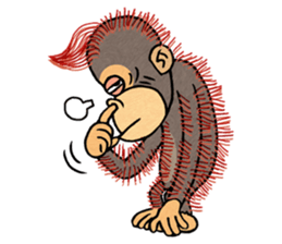 My friend kid orangutan 2 sticker #7285553