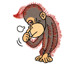 My friend kid orangutan 2 sticker #7285553