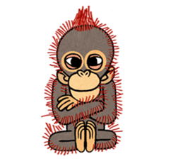 My friend kid orangutan 2 sticker #7285572