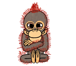 My friend kid orangutan 2 sticker #7285572