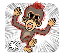 My friend kid orangutan 2 sticker #7285574