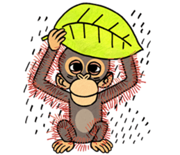 My friend kid orangutan 2 sticker #7285575