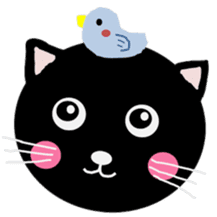 "Yuuchan" of a black cat sticker #7285776