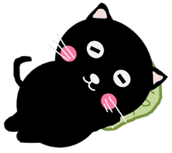 "Yuuchan" of a black cat sticker #7285780