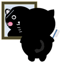 "Yuuchan" of a black cat sticker #7285784