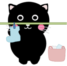 "Yuuchan" of a black cat sticker #7285785