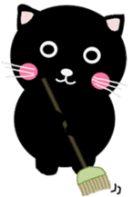 "Yuuchan" of a black cat sticker #7285786