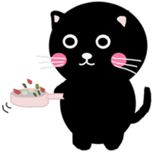 "Yuuchan" of a black cat sticker #7285788