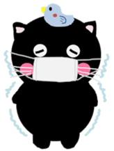 "Yuuchan" of a black cat sticker #7285792