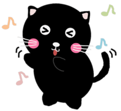 "Yuuchan" of a black cat sticker #7285796