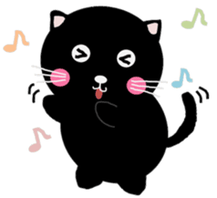 "Yuuchan" of a black cat sticker #7285796